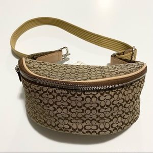 NEW COACH Mini Signature Waist Pouch Fanny Pack in Khaki